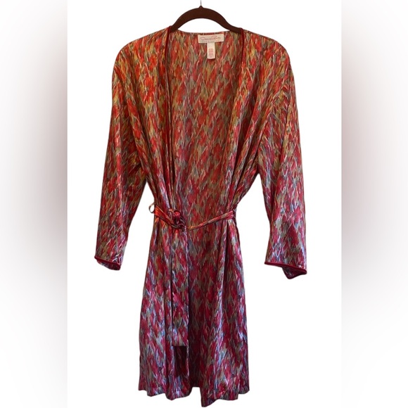Oscar de la Renta Pink Label women’s size Medium print robe - Picture 1 of 3